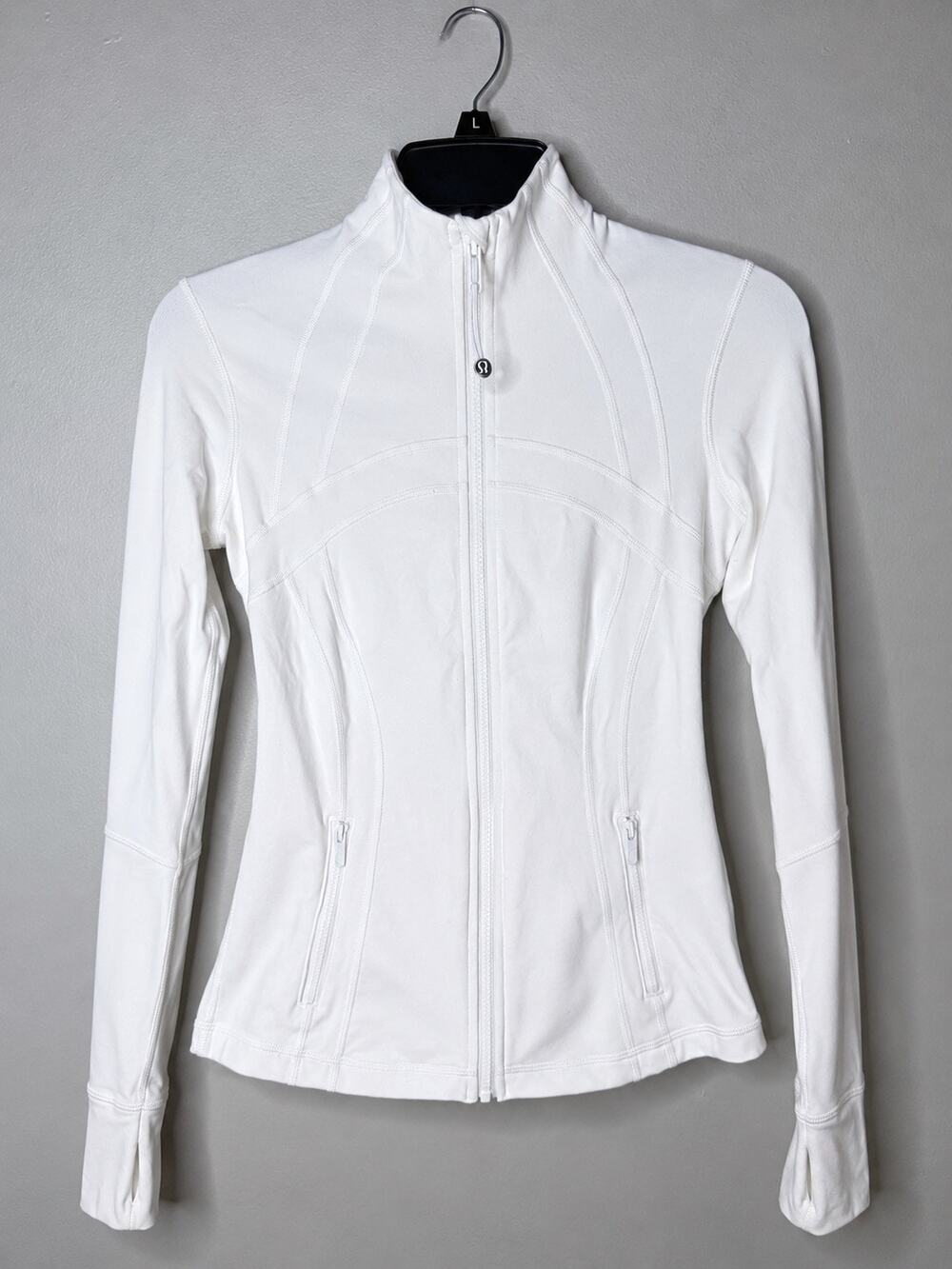 Lululemon Define Jacket White Full Zip Thumbhole Athletic Jacket Women’s Size 4